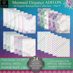 A4 Mermaid Elegance Digital ADD ON Background Collection Part 9