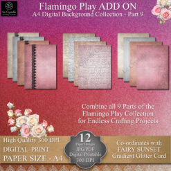 A4 Sunset Flamingo Play Dal ADD ON Background Collection Part 9