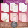 A4 Sunset Flamingo Play Digital ADD ON Floral Collection Part 6
