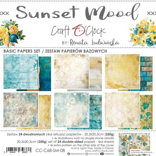 Sunset Mood 8x8 Background Papers