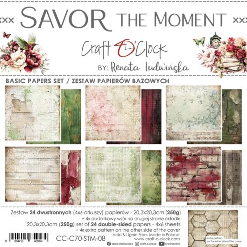 Savor the Moment 8x8 Background Papers