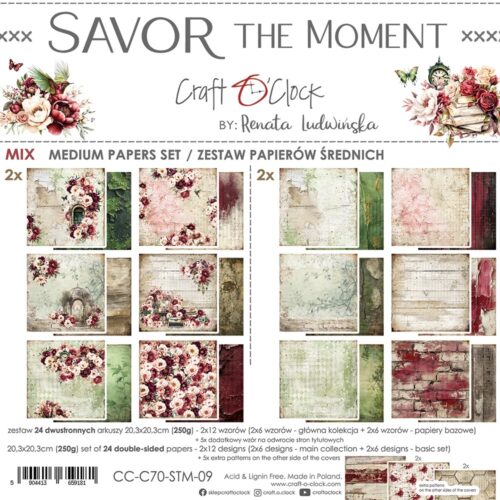 Savor the Moment 8x8 Mixed Set Papers