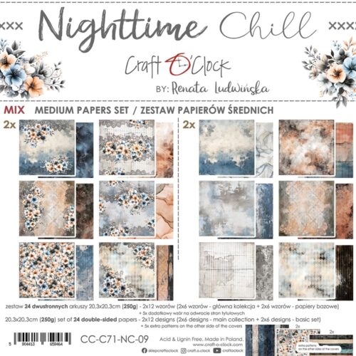 Nighttime Chills 8x8 Mixed Set Papers