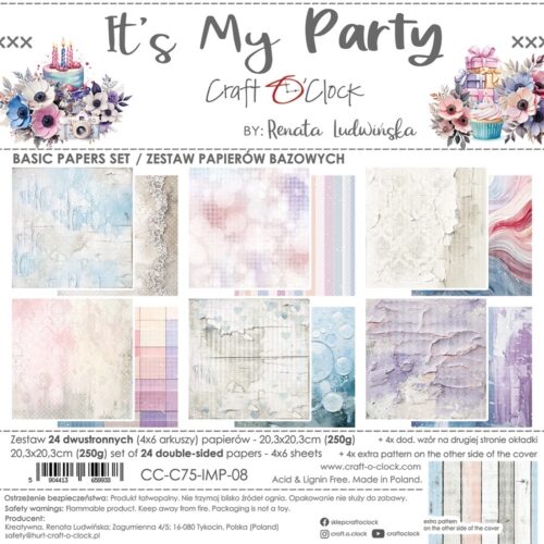 It's My Party 8x8 Background Papers
