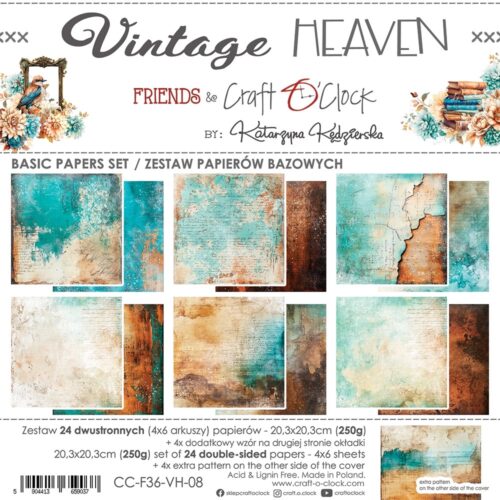 Vintage Heaven 8x8 Background Papers