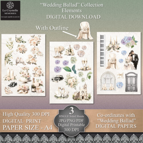 Wedding Ballad Cards Tags & Elements - Image 8