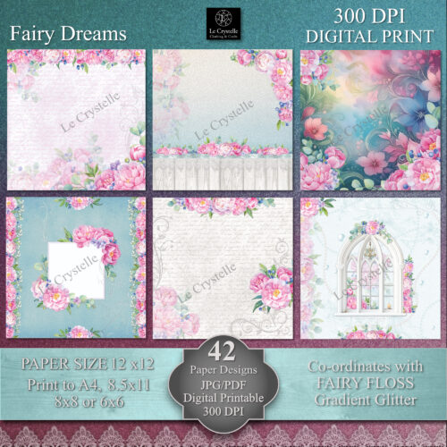 Fairy Dreams Digital Paper MAIN Collection - Image 3