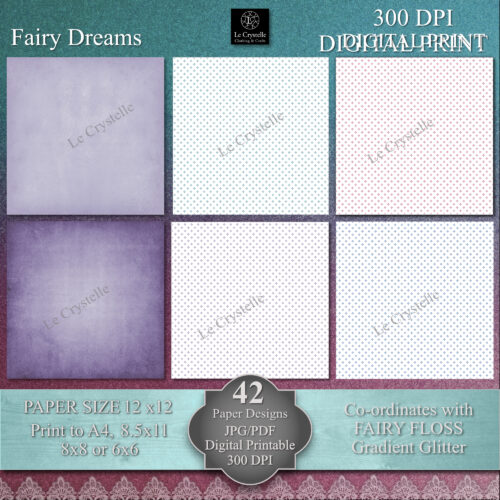 Fairy Dreams Digital Paper MAIN Collection - Image 7