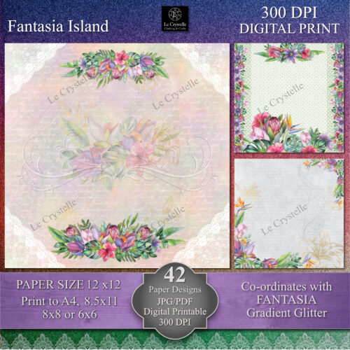 Fantasia Island Digital Paper MAIN Collection