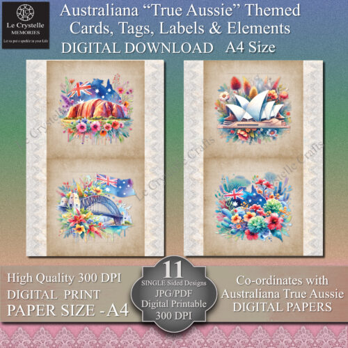 True Aussie Cards Tags & Elements - Image 3