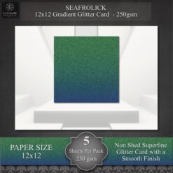 Seafrolick Gradient Glitter Card Pack - 5 Pk