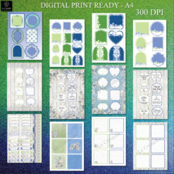 Digital Seafrolick Charm Envelopes, Tags and Embellishment Collection