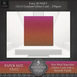 Fairy Sunset Gradient Glitter Card Pack - 5 Pk