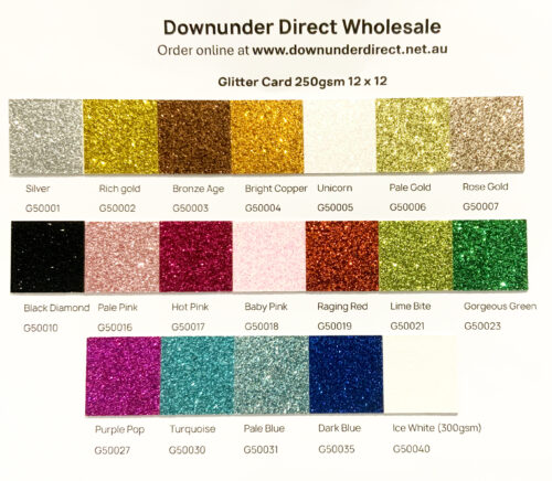 Mini Multi Pks Glitter Card 14cmx14cm - Image 2