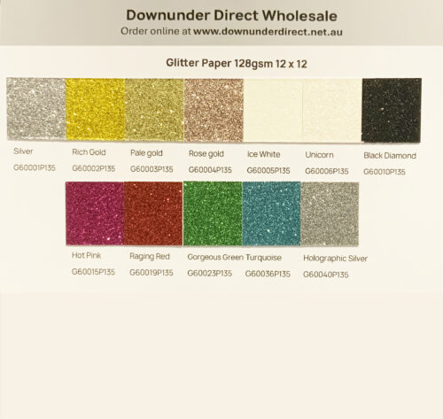 Mini Multi Pks Glitter Paper 14cmx14cm - Image 2