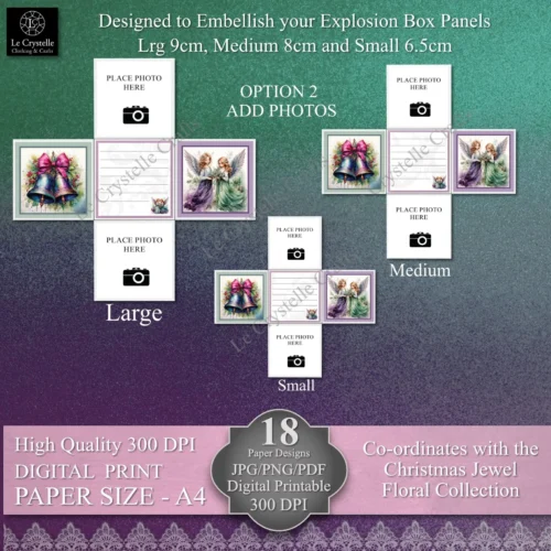 Christmas Explosion Box with Digital Paper - Image 6