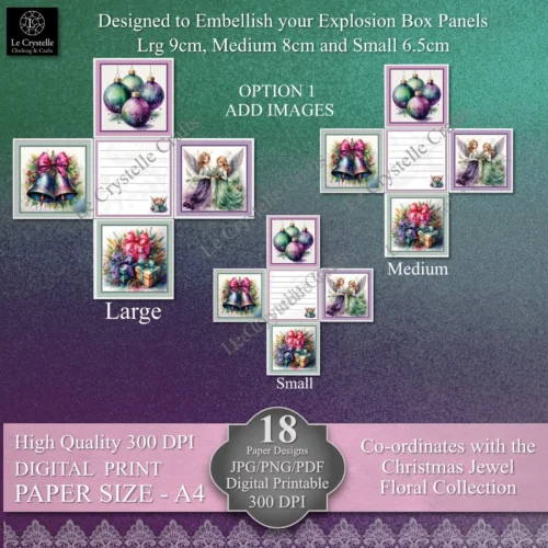 Christmas Explosion Box with Digital Paper - Image 7