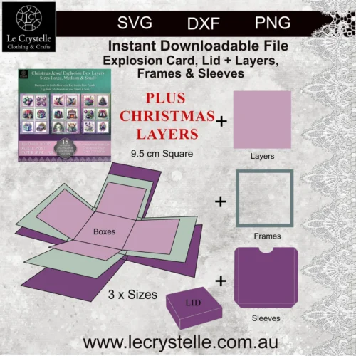 Christmas Explosion Box with Digital Paper - Image 2