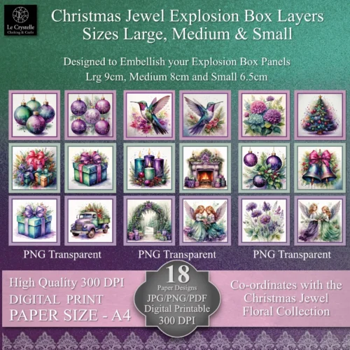 Christmas Explosion Box with Digital Paper - Image 4