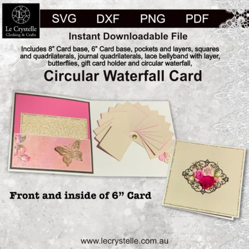 Circular Waterfall Card 6 and 8 Inch Size - Image 3