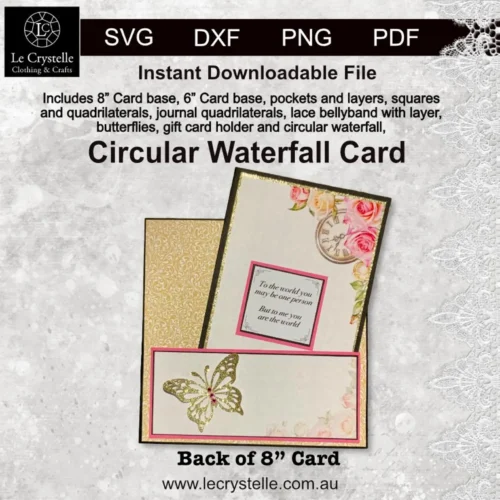 Circular Waterfall Card 6 and 8 Inch Size - Image 6