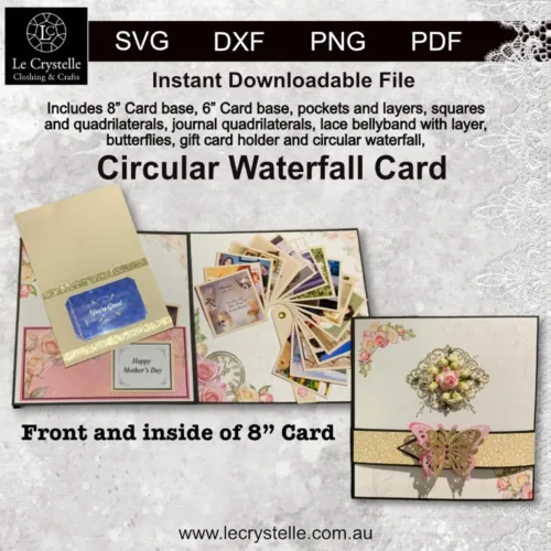 Circular Waterfall Card 6 and 8 Inch Size - Image 4