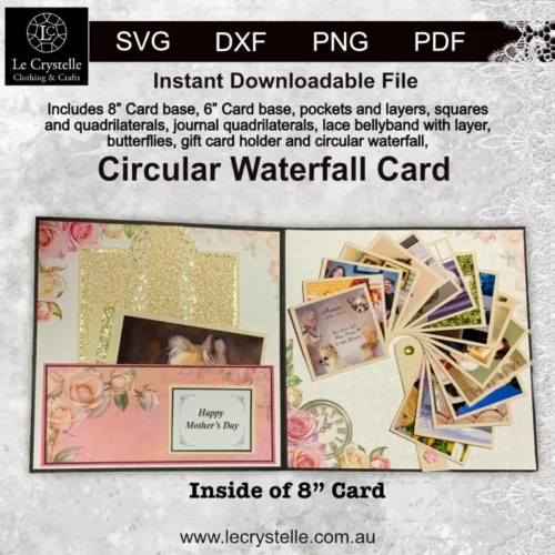 Circular Waterfall Card 6 and 8 Inch Size - Image 5