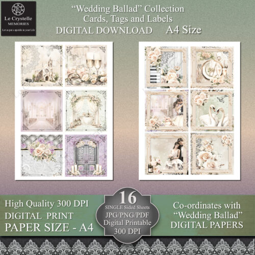 Wedding Ballad Cards Tags & Elements - Image 5