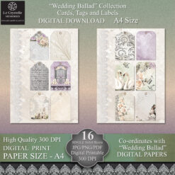 Wedding Ballad Cards Tags & Elements